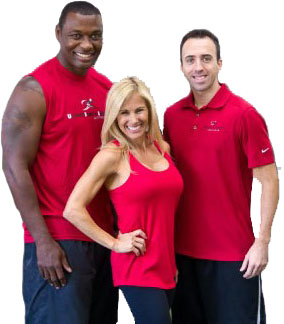 Photo of 3 owners David Bush Terry Kirby Joanna Sheinberg gym in weston